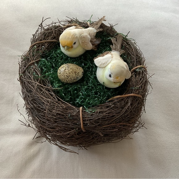Other - Decorative Birds Nest with 2 Birds and Egg!